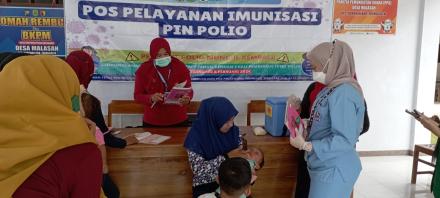 PELAYANAN PIN POLIO PADA BALITA DESA MALASAN